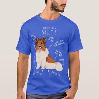 Colour Headed White Sheltie Shetland Sheepdog Anat T-Shirt