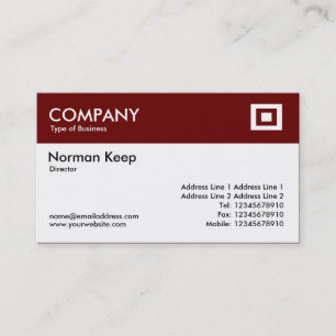 Colour Header - Dark Maroon Business Card