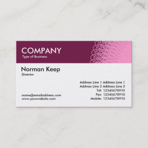 Colour Header Decorated - Pink and Crimson 6F113F Business Card