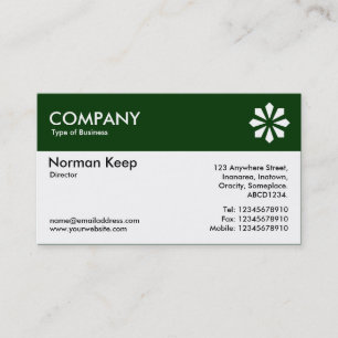 Colour Header (Logo) - Dark Green 003300 Business Card