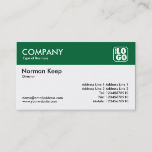 Colour Header (Logo) - Forest Green Business Card