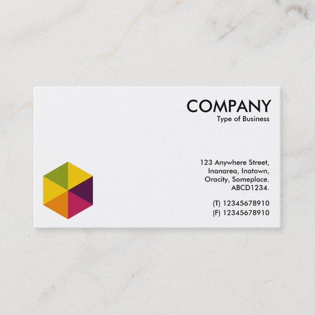 Colour Hexagon 01 Business Card (Front)
