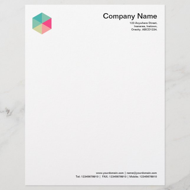 Colour Hexagon 02 Letterhead (Front)