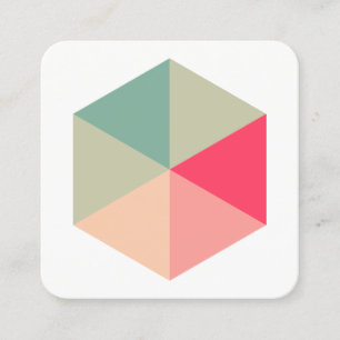 Colour Hexagon 04 Square Business Card