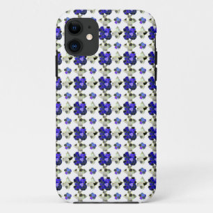 Colour Illustration Fancy shapes, Grey and Blue iPhone 11 Case