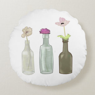 colour illustrations round cushion