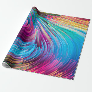Colour In Motion series. Background design of liqu Wrapping Paper