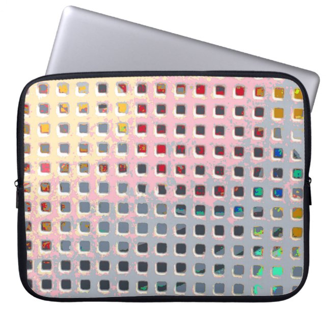 Colour in the Grid Laptop Sleeve (Front)