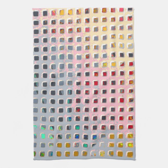 Colour in the Grid Tea Towel (Vertical)
