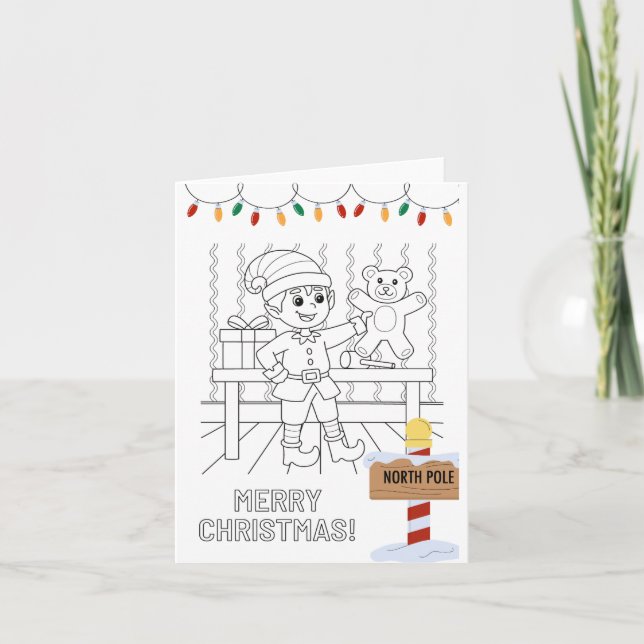 Colour in your own Christmas card (Front)