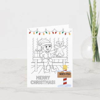 Colour in your own Christmas card