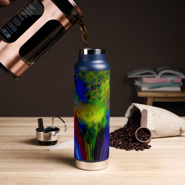 "Colour Infusion" (w/pop-up straw) Water Bottle (Coffee)