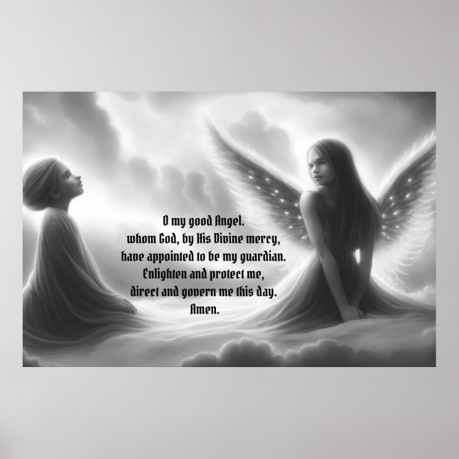 Colour it Gardian Angel with Prayer Poster (Front)