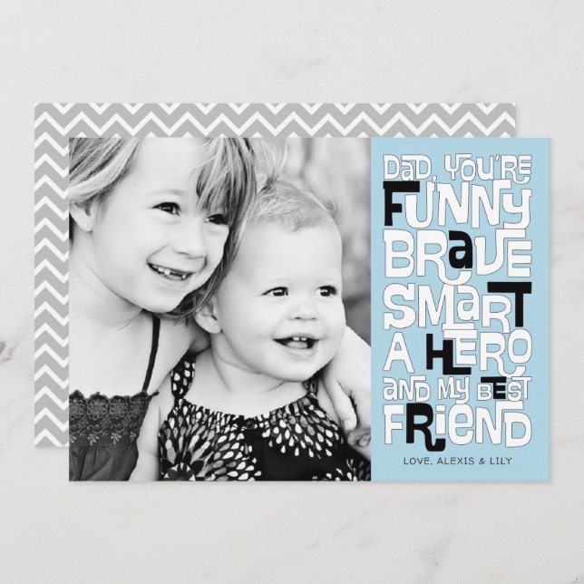 Colour it in Dad Father's Day Card (Front/Back)