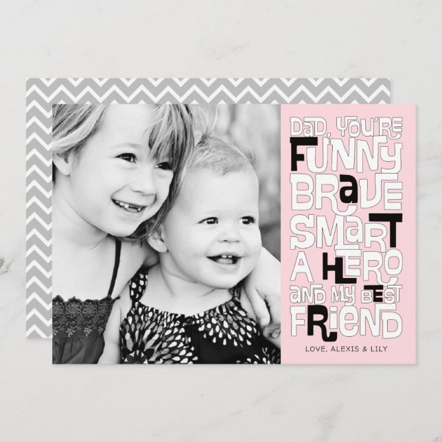 Colour it in Dad Father's Day Card (Front/Back)