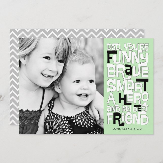 Colour it in Dad Father's Day Card (Front/Back)