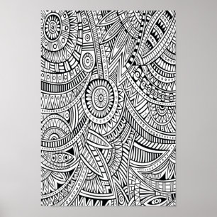 Colour It Poster Abstract Pattern