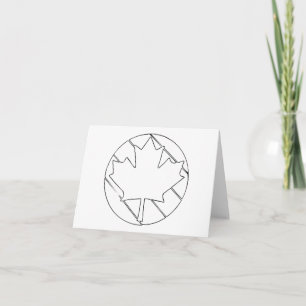 Colour it Red and White Maple Leaf Design Card