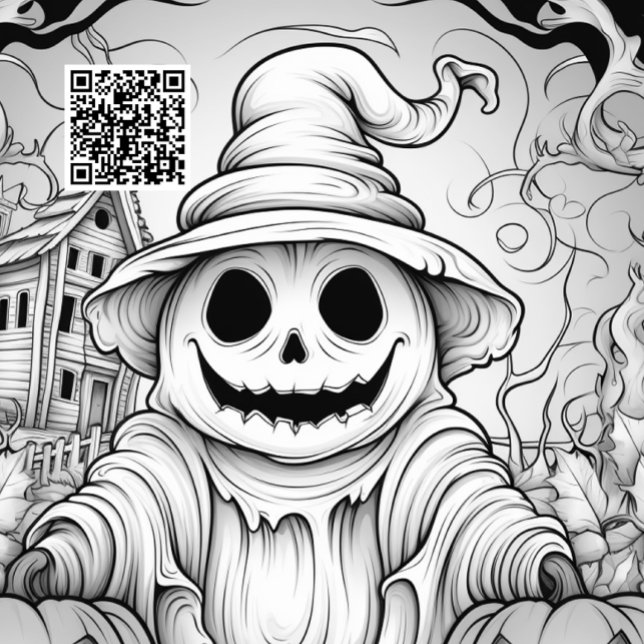 Colour It yourself jack-O-Lantern Scarecrow Poster (Creator Uploaded)
