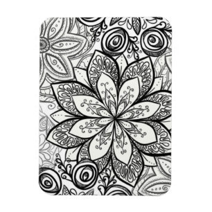 Colour It Yourself Magnet - Floral 1