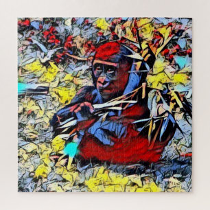 Colour Kick - Gorilla Baby Jigsaw Puzzle