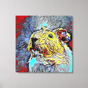 colour kick - guinea pig 4 canvas print