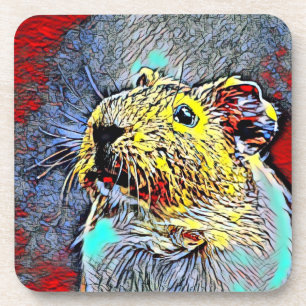 colour kick - guinea pig 4 coaster