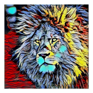 colour kick - lion king poster