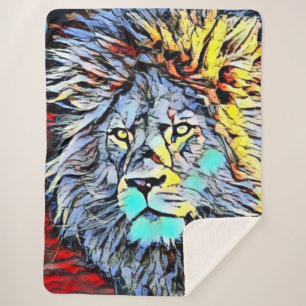 colour kick - lion king sherpa blanket