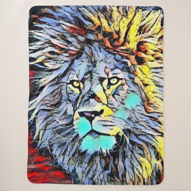 colour kick - lion king sherpa blanket (Front)