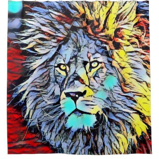 colour kick - lion king shower curtain (Front)