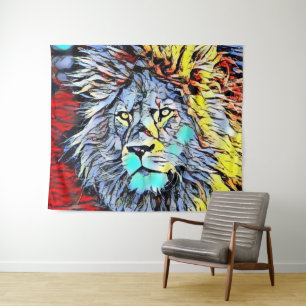 colour kick - lion king tapestry