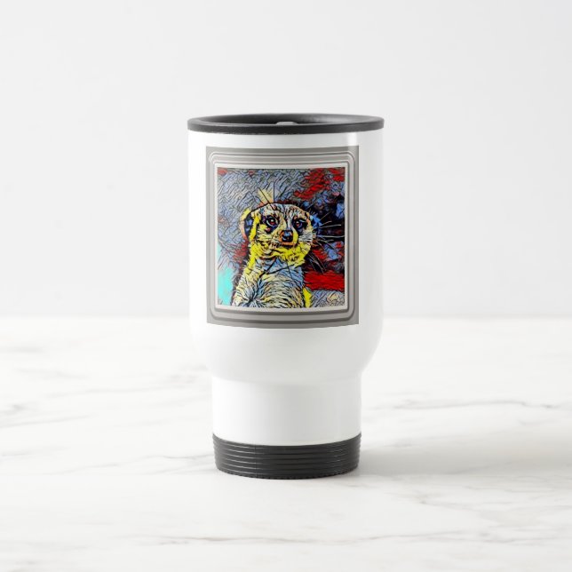 Colour Kick - Meerkat Travel Mug (Center)