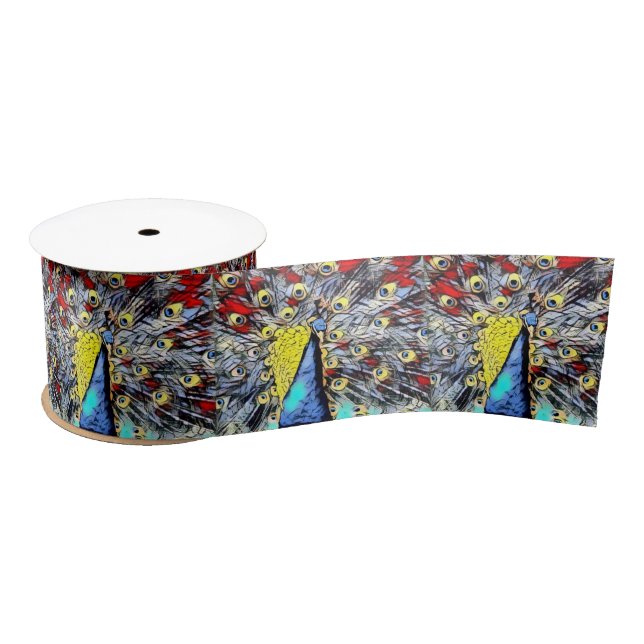 Colour Kick - peacock Satin Ribbon (Spool)