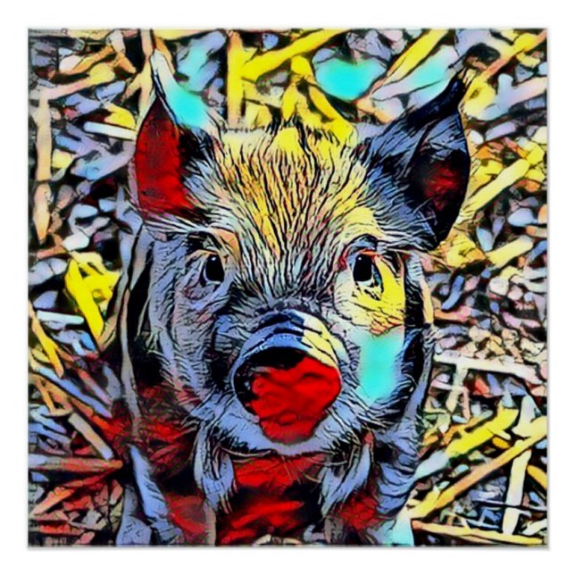 colour kick - piglet poster (Front)