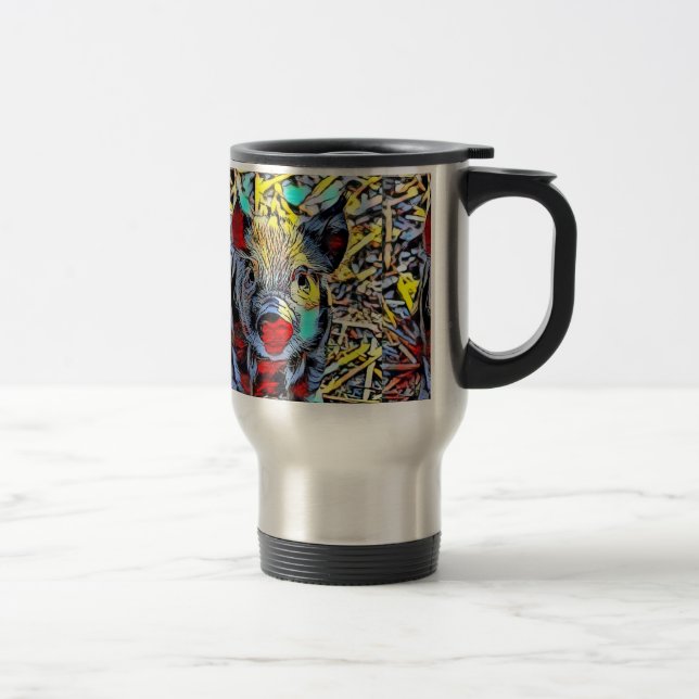 colour kick - piglet travel mug (Right)