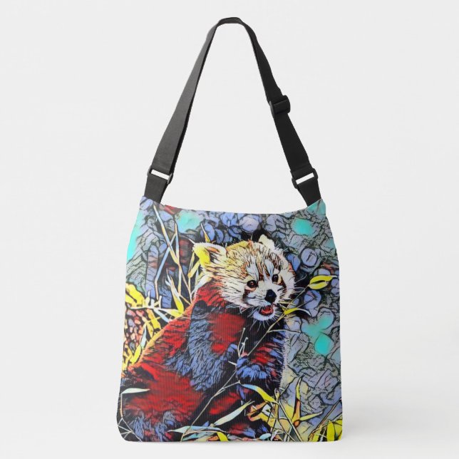 Colour Kick - Red Panda Crossbody Bag (Front)