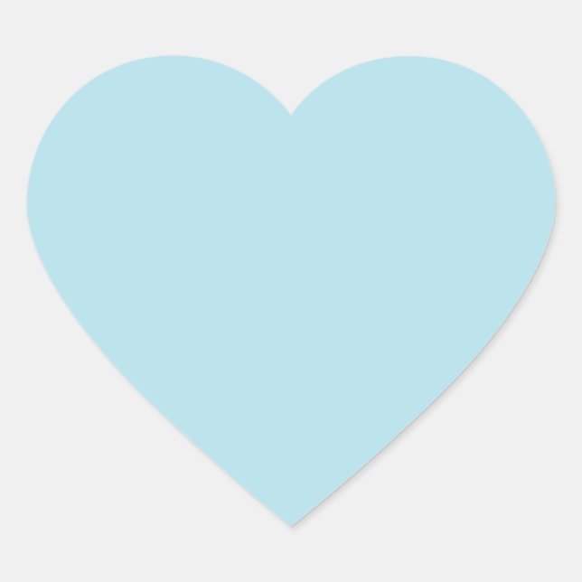 colour light blue heart sticker (Front)