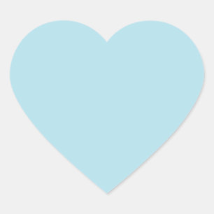 colour light blue heart sticker