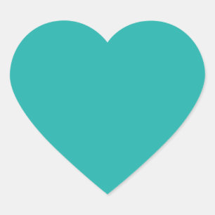 colour light sea green heart sticker