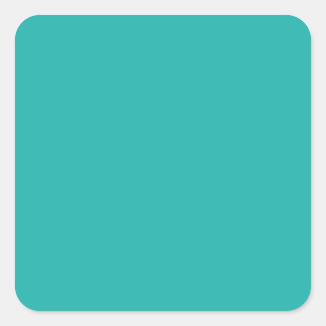 colour light sea green square sticker (Front)