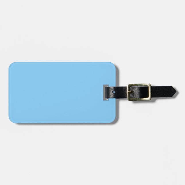 colour light sky blue luggage tag (Front Horizontal)