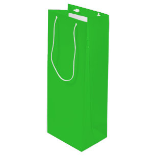 colour lime green wine gift bag