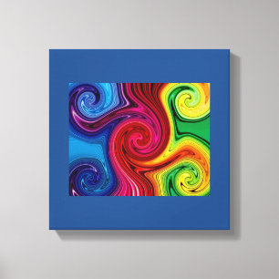 Colour Lines Spectrum Swirl Canvas Print