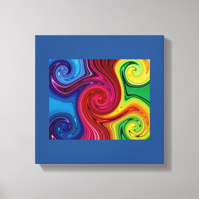 Colour Lines Spectrum Swirl Canvas Print (Front)