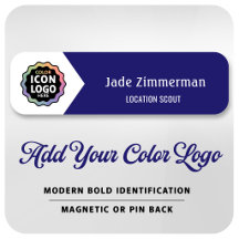 Colour Logo Navy Blue White Employee Business ID