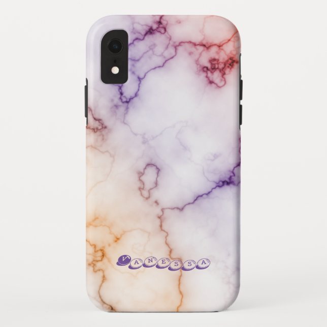 Colour Marble Pattern Personalisation Case-Mate iPhone Case (Back)