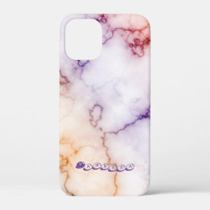 Colour Marble Pattern Personalisation iPhone 12 Mini Case