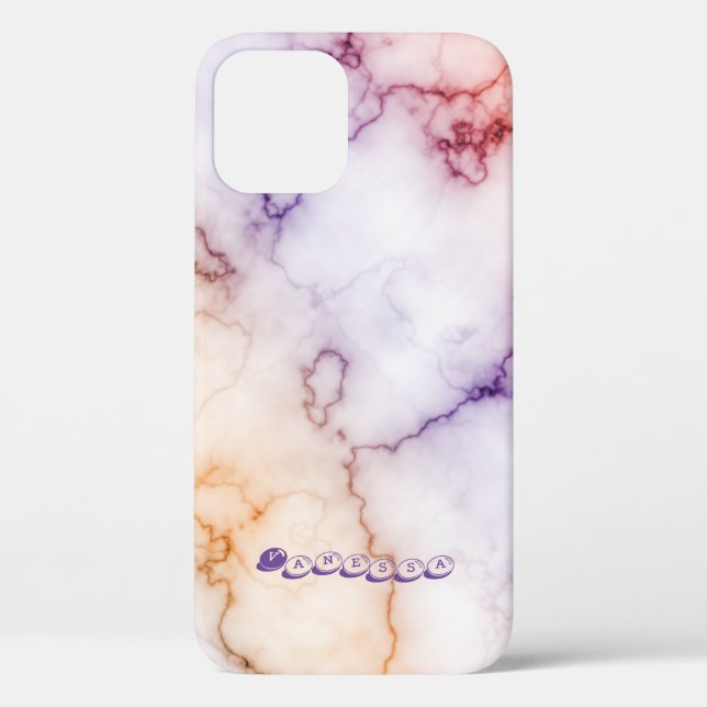 Colour Marble Pattern Personalisation Case-Mate iPhone Case (Back)
