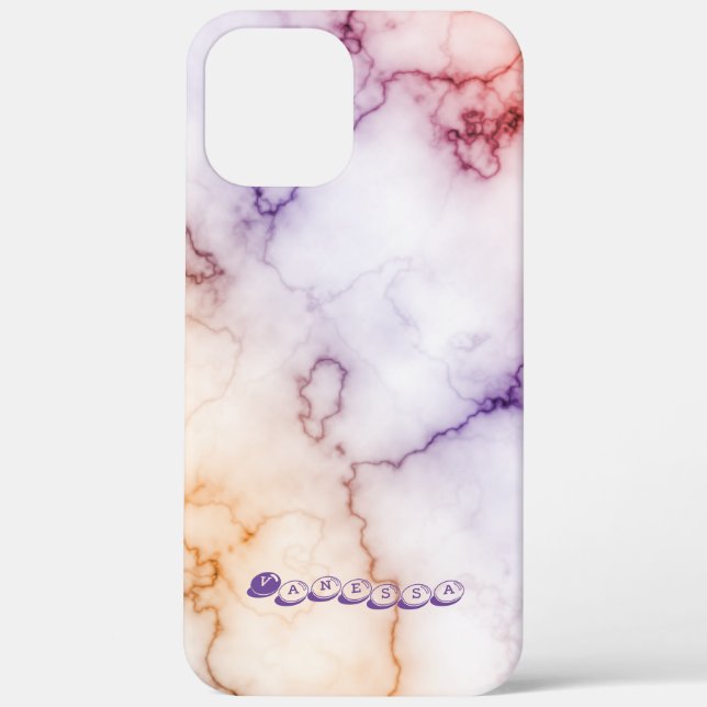 Colour Marble Pattern Personalisation Case-Mate iPhone Case (Back)